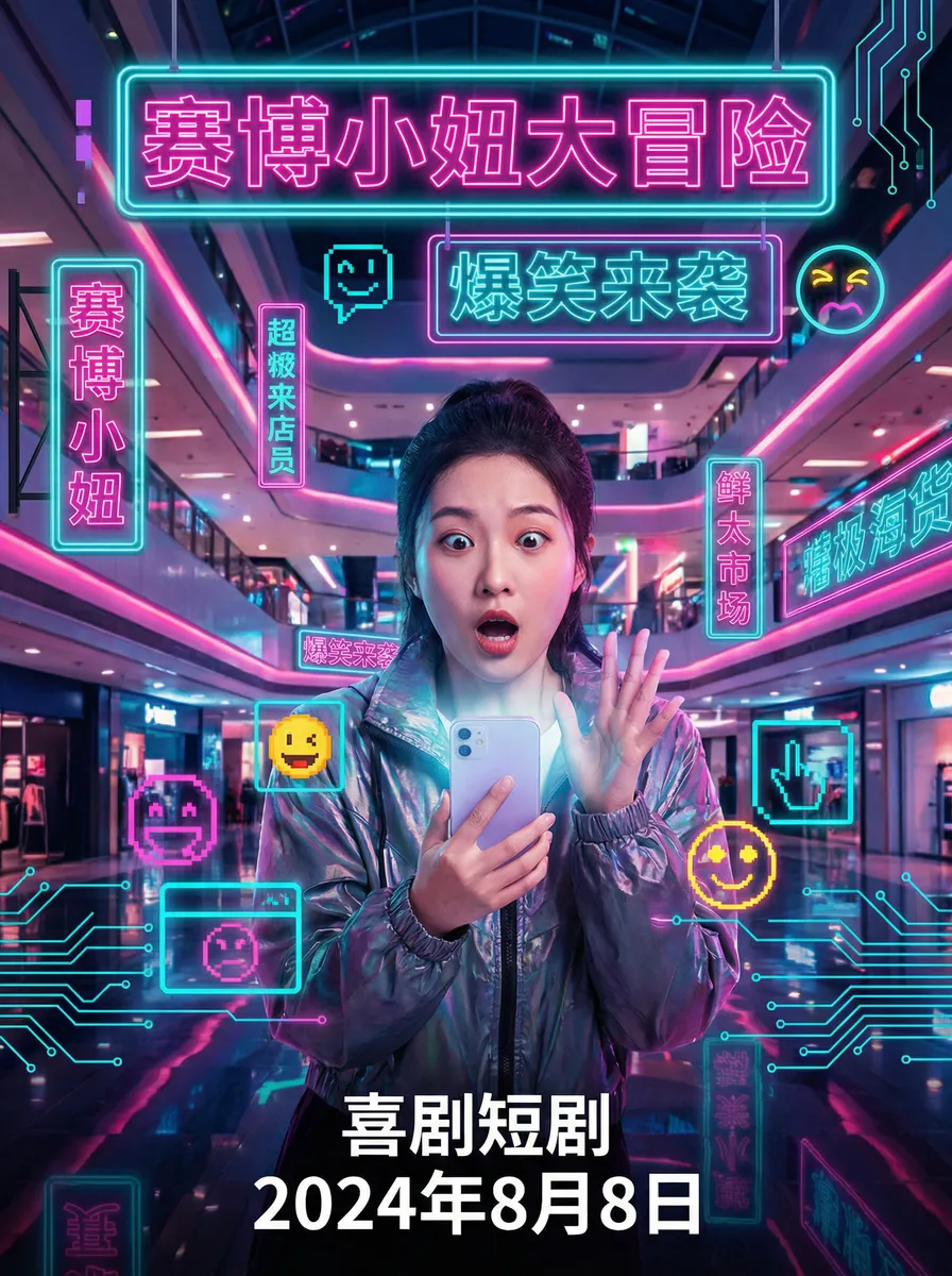 ZOOM动物合集VERDEOS 搞笑喜剧短剧 - 赛博小妞大冒险海报